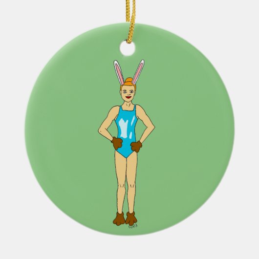 bunnygirl keramisch ornament (Voorkant)