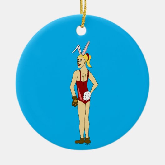 bunnygirl keramisch ornament (Voorkant)