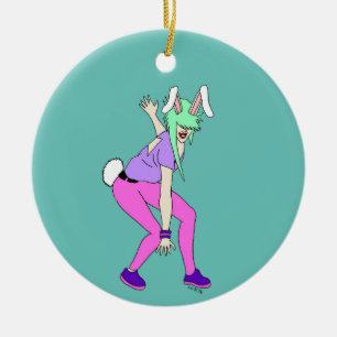 bunnygirl keramisch ornament
