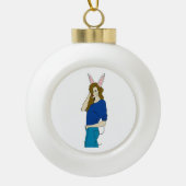 bunnygirl keramische bal ornament (Voorkant)