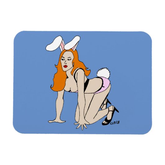 bunnygirl magnet magneet (Horizontaal)