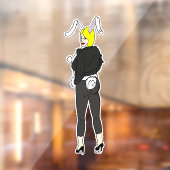 bunnygirl raamsticker (Vel 2)