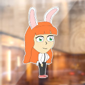 bunnygirl raamsticker (Vel 2)