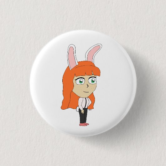 bunnygirl ronde button 3,2 cm (Voorkant)