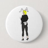 bunnygirl ronde button 7,6 cm (Voorkant)
