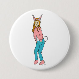 bunnygirl ronde button 7,6 cm