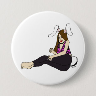 bunnygirl ronde button 7,6 cm