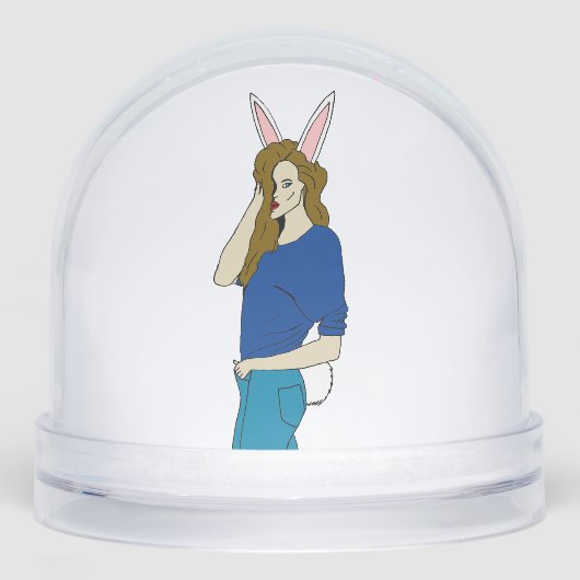 bunnygirl sneeuwbol (Voorkant)