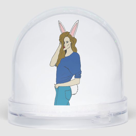 bunnygirl sneeuwbol (Achterkant)