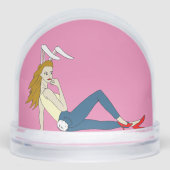 bunnygirl sneeuwbol (Voorkant)