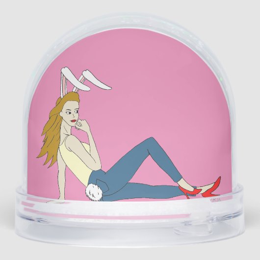 bunnygirl sneeuwbol (Achterkant)