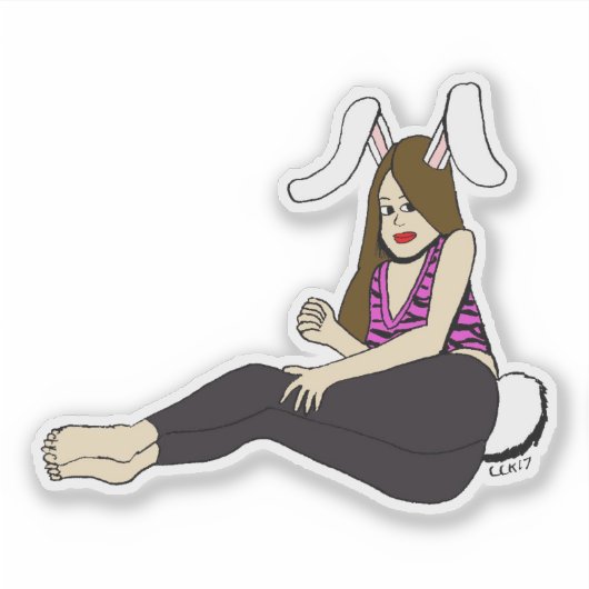 bunnygirl sticker (Voorkant)