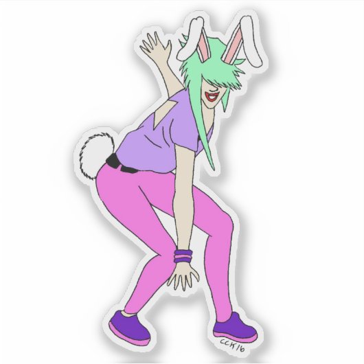 bunnygirl sticker (Voorkant)