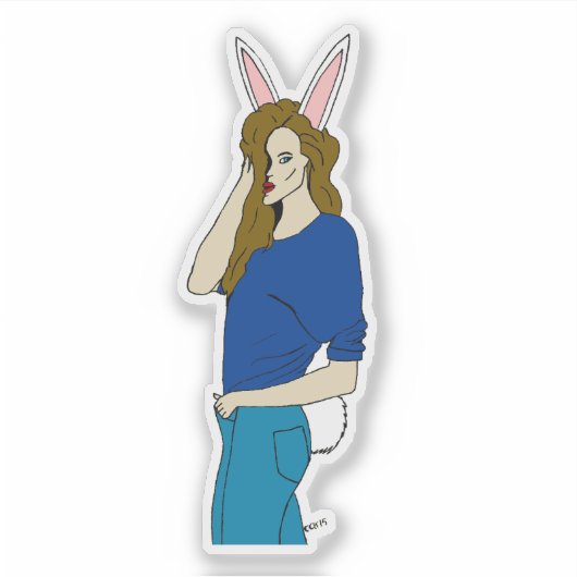 bunnygirl sticker (Voorkant)