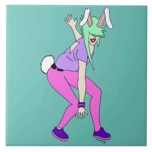 bunnygirl tegeltje (Voorkant)
