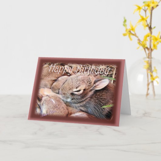 BunnyHBD-aanpassen Kaart (Gele Bloem)