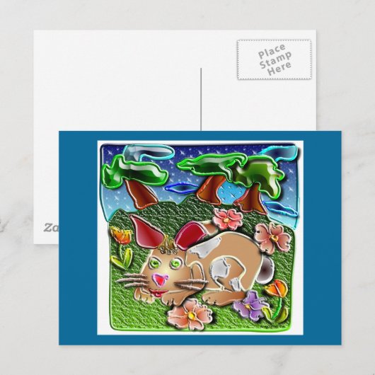 bunnyhop1 briefkaart (Voorkant / Achterkant)