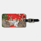 BunnyLuv bagagelabel met konijnenportret (Voorkant horizontaal)