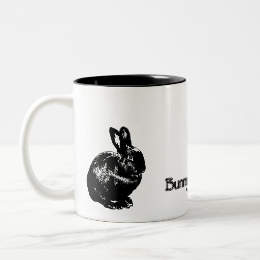 BunnyLuv Black Rabbits Mok (Links)
