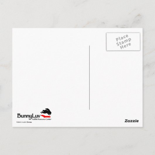 BunnyLuv Briefkaart met Emma (Achterkant)