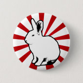 BunnyLuv White Rabbit Snoep Stripe Button (Voorkant)