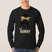 Bunnymama Funny Easter Mama Bunny Ears Leopard Ra T-shirt (Voorkant)
