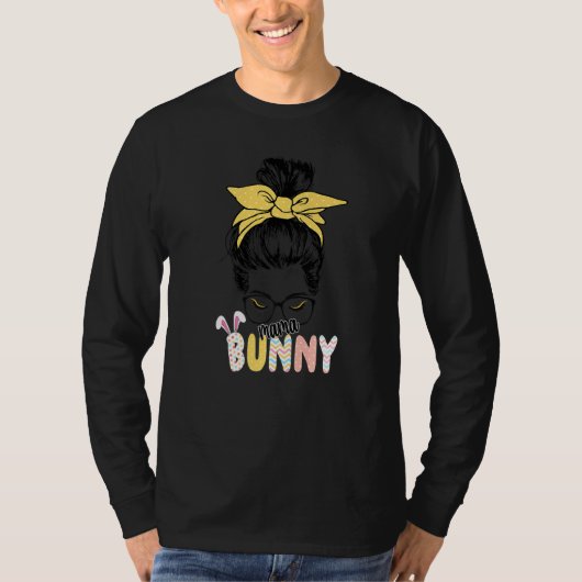 Bunnymama Funny Easter Mama Bunny Ears Leopard Ra T-shirt (Voorkant)