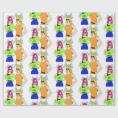 bunnymemeisjes cadeaupapier (Vlak)