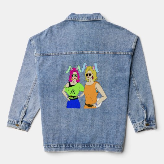 bunnymemeisjes denim jacket (Achterkant)