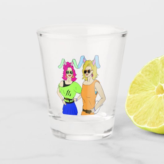 bunnymemeisjes shot glas (Voorkant)