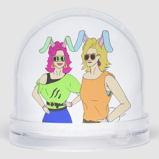 bunnymemeisjes sneeuwbol (Achterkant)