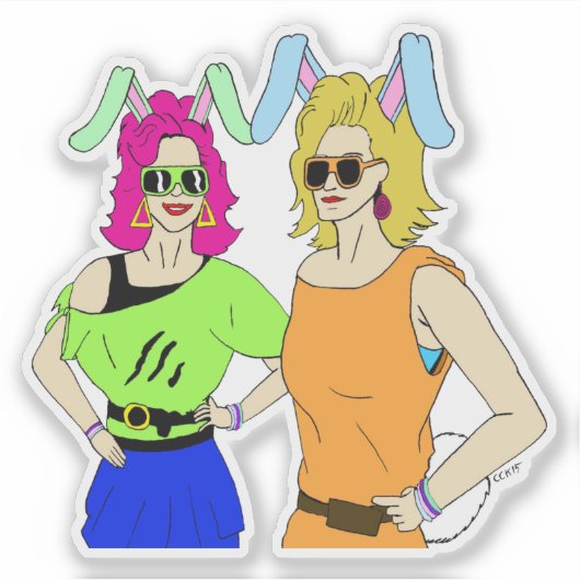 bunnymemeisjes sticker (Voorkant)