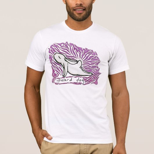 Bunnyoga - opwaartse hond t-shirt (Voorkant)