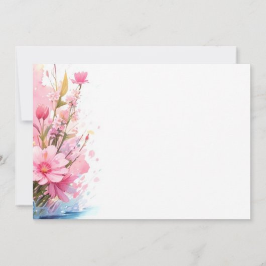 Bunny's Baby shower Tea Time Kaart (Achterkant)