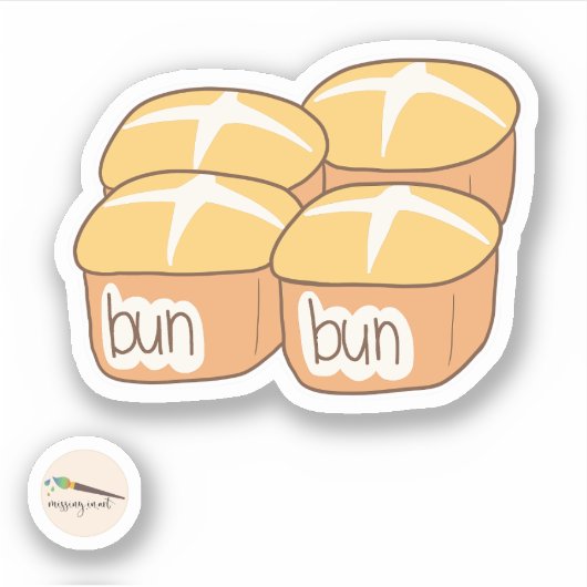 Bunny's Bakery Collectie - BunBun's Sticker (Voorkant)