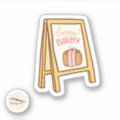 Bunny's Bakery Collectie - Bunny Bakery Sign Sticker (Voorkant)