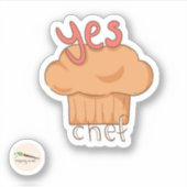 Bunny's Bakery Collectie - Ja Chef Sticker (Voorkant)