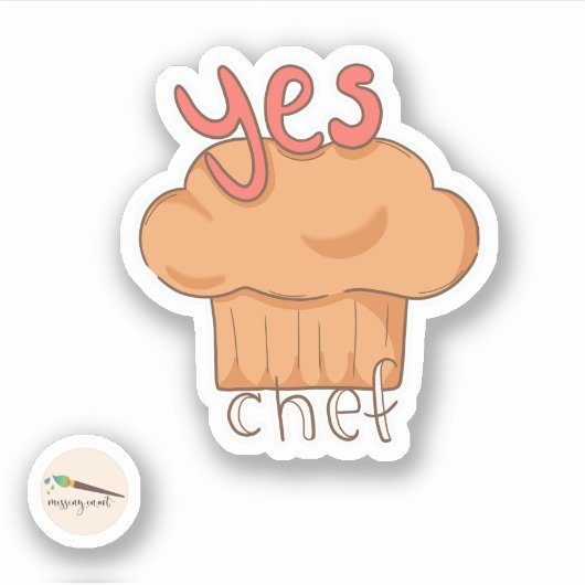 Bunny's Bakery Collectie - Ja Chef Sticker (Voorkant)