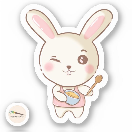 Bunny's Bakery Collectie - Mr Bunny Sticker (Voorkant)