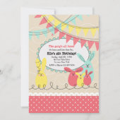 Bunny's Celebration Invitation Kaart (Voorkant)