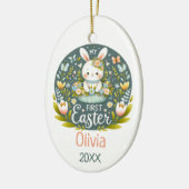 Bunny's eerste paasviering - gepersonaliseerd keramisch ornament (Links)