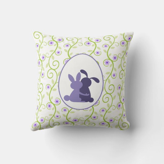 Bunny's Embrace Spring Floral Kussen (Achterkant)