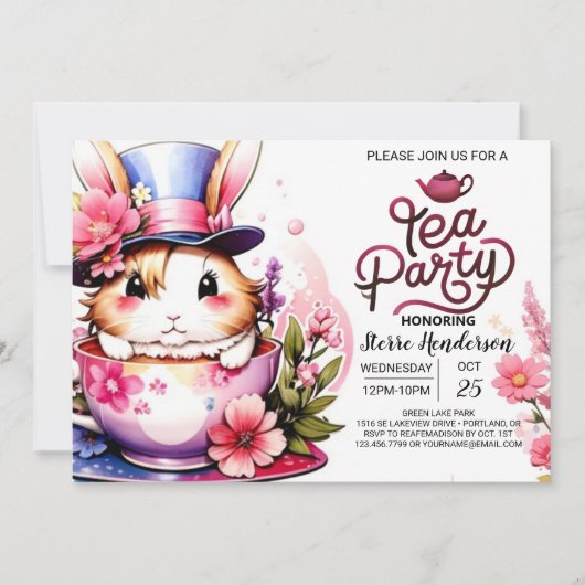 Bunny's Enchanted Tea Party Verzameling Kaart (Voorkant)