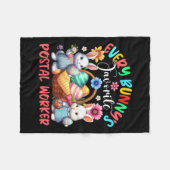 Bunny's favoriete postbeambte Trots Job Team Oost Fleece Deken (Voorkant (Horizontaal))