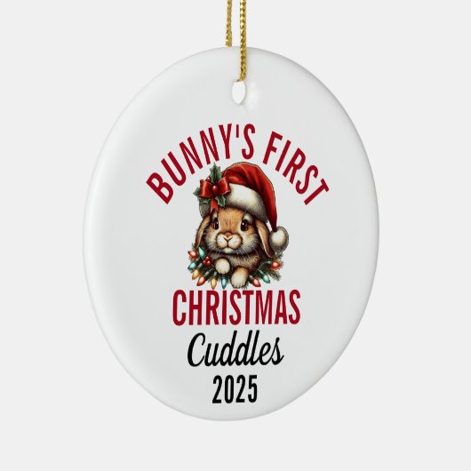 Bunny's First Christmas 2025 Keramisch Ornament (Rechts)