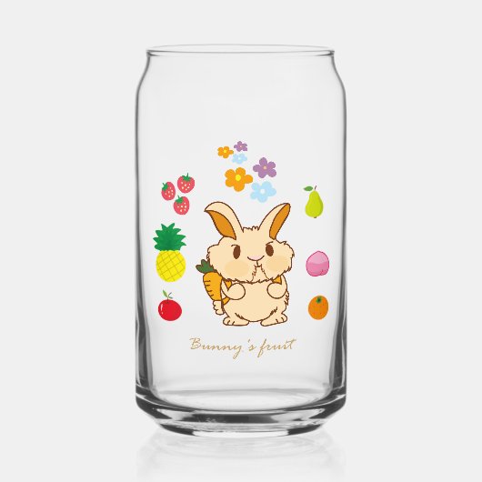 Bunny's fruit blikvorm glas (Voorkant)