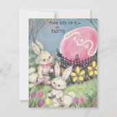  Bunny's grote paaseieren Feestdagenkaart (Voorkant)