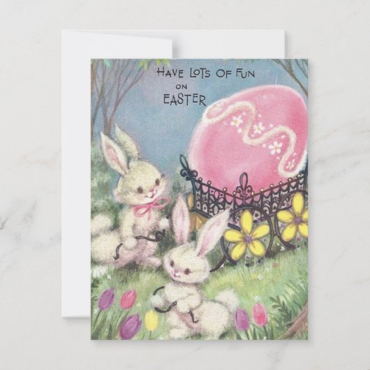  Bunny's grote paaseieren Feestdagenkaart (Voorkant)