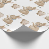 Bunny's jongen Eerste Tand Party Cadeaupapier (Hoek)