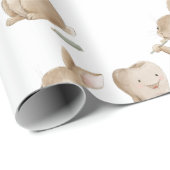 Bunny's jongen Eerste Tand Party Cadeaupapier (Rol Hoek)